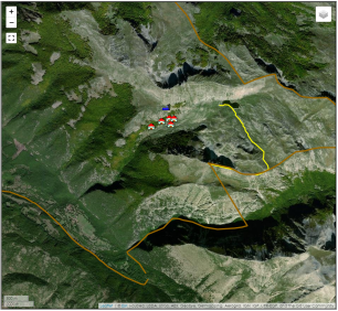 CAI 102A (Lago della Duchessa, Valle Fredda, Murolungo), anteprima miniatura mappa satellitare