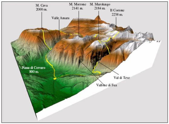 Digital terrain model of the Nature Reserve