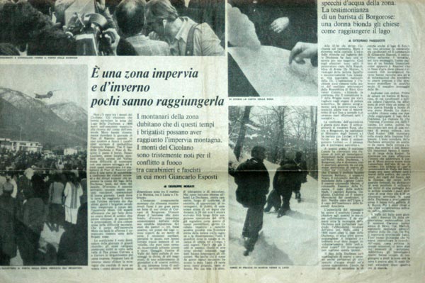 Aldo Moro 1978 ed il Lago della Duchessa, dal quotidiano il Messaggero:  Foto n.:  1