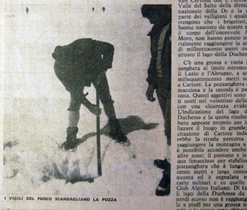 Aldo Moro 1978 ed il Lago della Duchessa, dal quotidiano il Messaggero:  Foto n.:  3