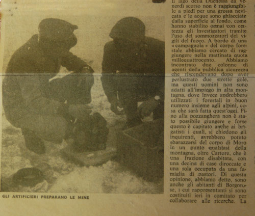 Aldo Moro 1978 ed il Lago della Duchessa, dal quotidiano il Messaggero:  Foto n.:  4