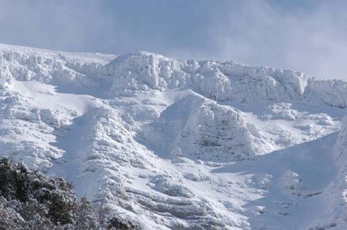Il Murolungo una delle cime piu alte del massiccio, 2184m. con la neve