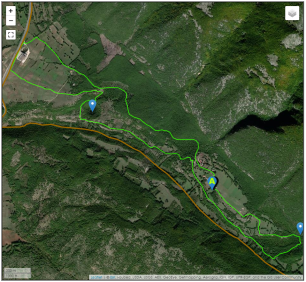 CAI 101:Ponte di Curolo - Cau - Fonte Vecchia Cartore - Bocca di Teve e ritorno (CAI 101): mappa satellitare