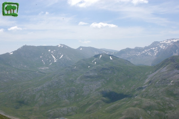 Veduta dal Monte Morrone della zona circostante il Lago della Duchessa